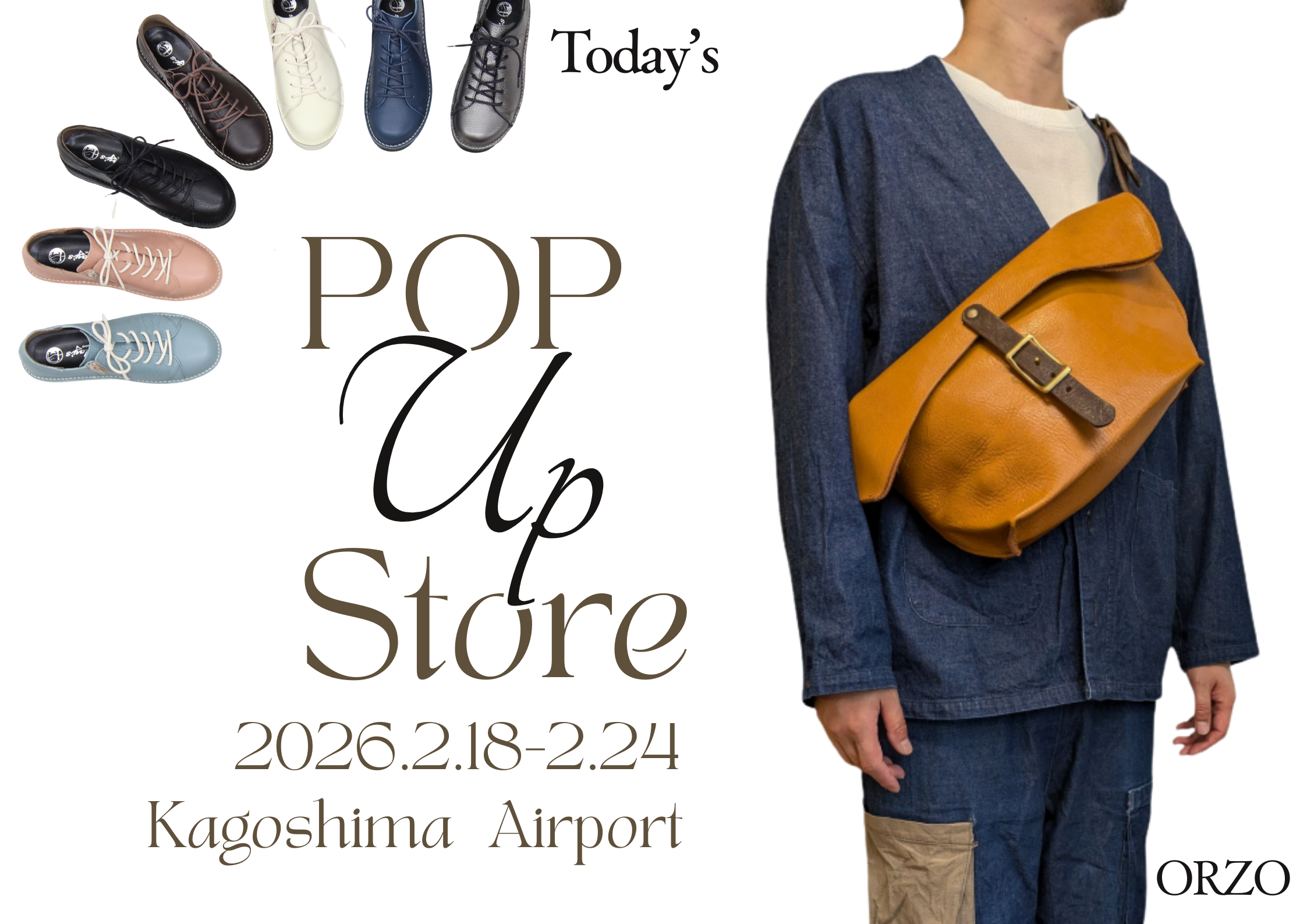 ORZO＆Today's POP UP SHOP開催のお知らせ